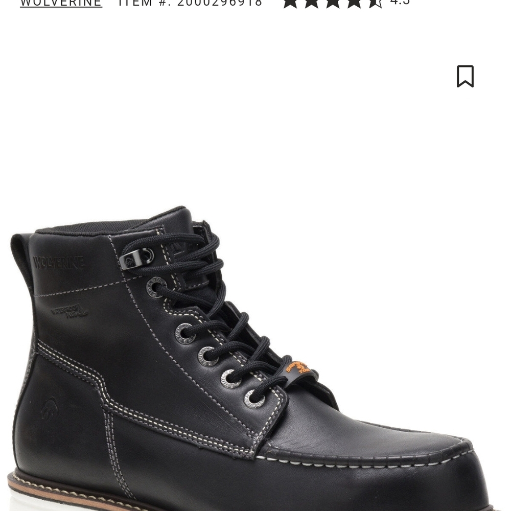Wolverine Men's Black Leather Boots